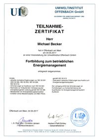 Zertifikat EnergieManager2017a